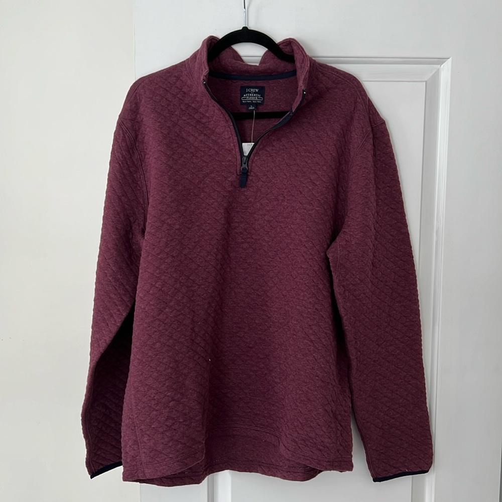 J Crew Authentic Fleece Quarterzip NEW W TAGS